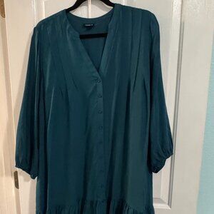 Torrid Teal Babydoll Dress Size 2